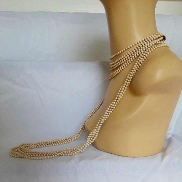 Jewelry - Vintage  multi strand long bead necklace